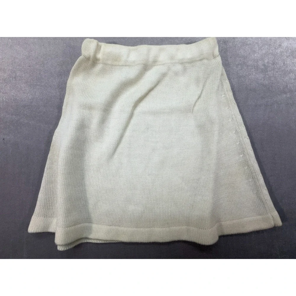 Vintage‎ Organic by Appleja Acrylic Skirt Beige White Size Small